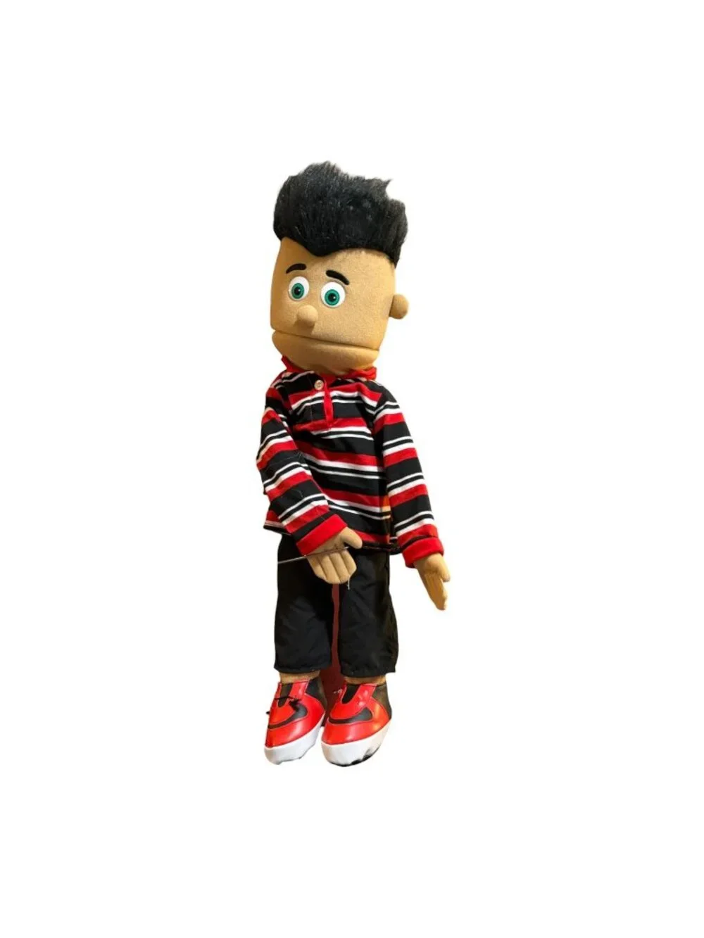 Silly Puppets 24" Jose Hand Puppet with Arm Rod Boy Striped Shirt Ethnic - Picture 1 of 10